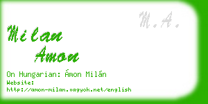 milan amon business card